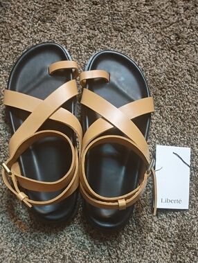 Liberté Tan Strappy Women’s Sandals